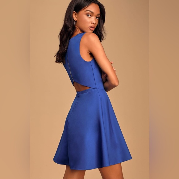 Lulus Dresses & Skirts - Lulu’s M Just Us Royal Blue Skater Dress